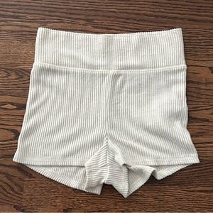 Abercrombie & Fitch Cream Cozy Lounge Tap Shorts ladies size Small